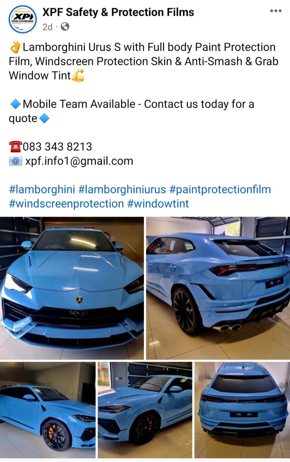 Vehicle Paint Protection Film & window Tint